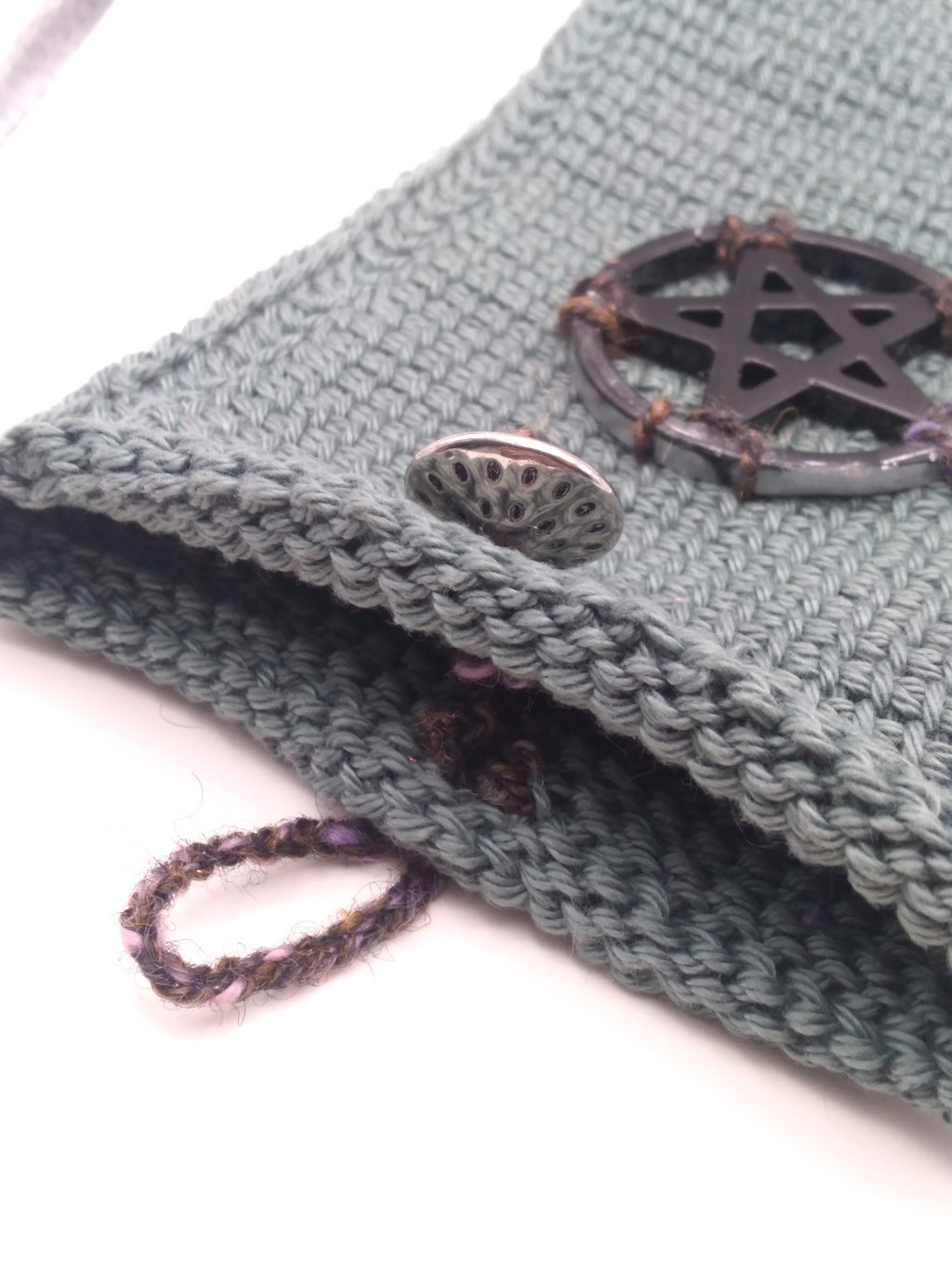 Crocheted tarot card pouch