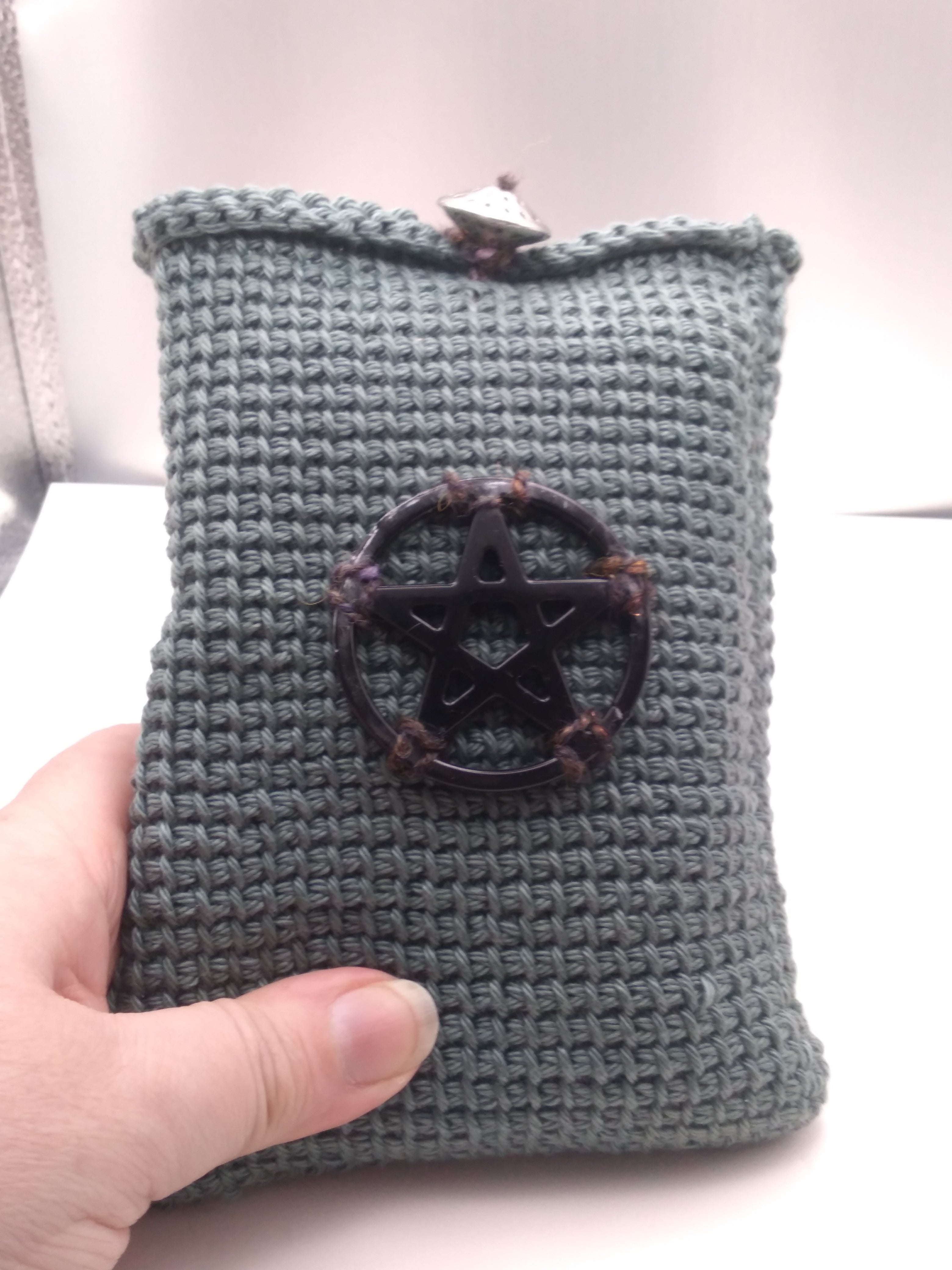 Crocheted tarot card pouch