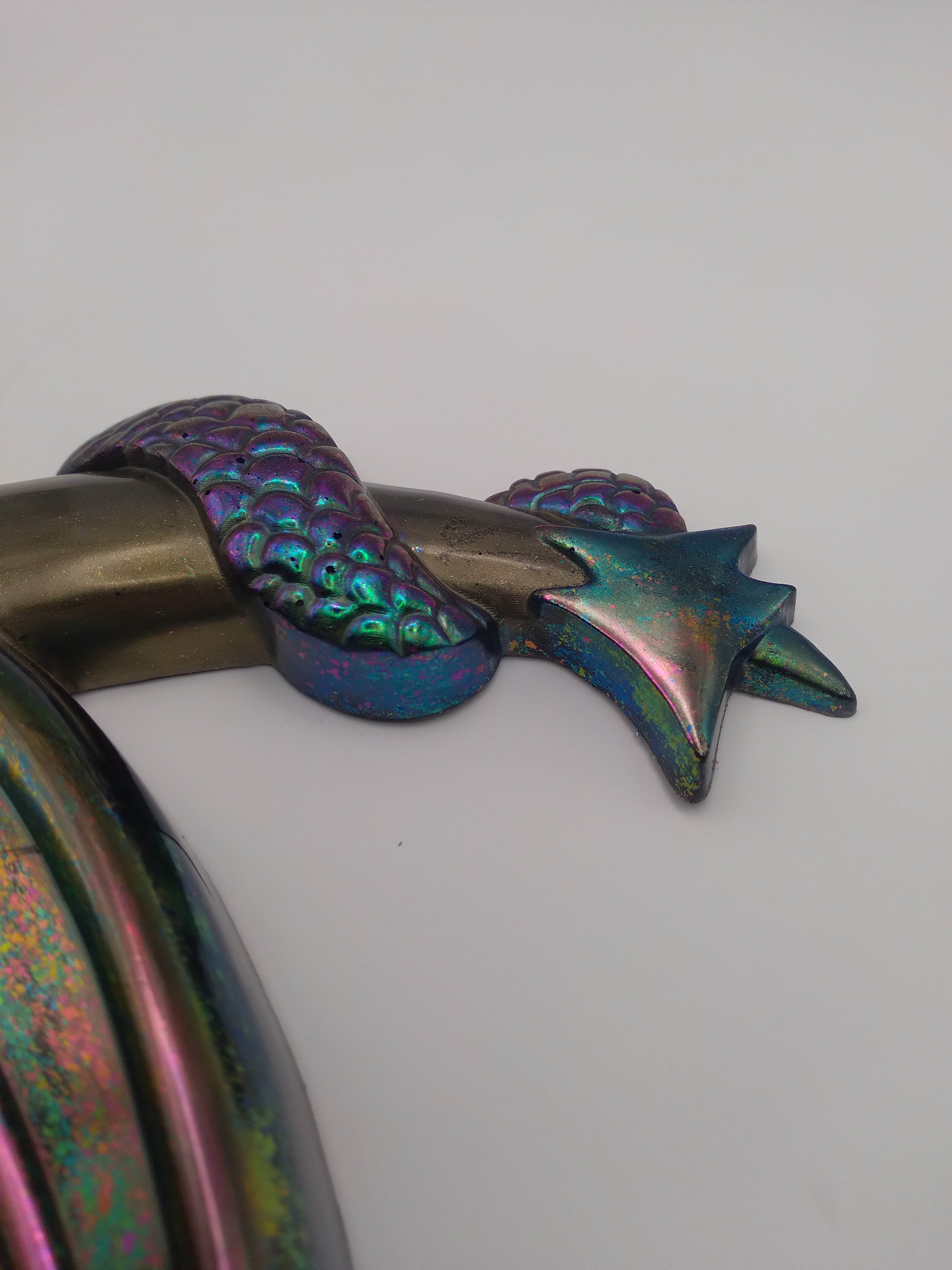 Dragon crescent moon wall decor