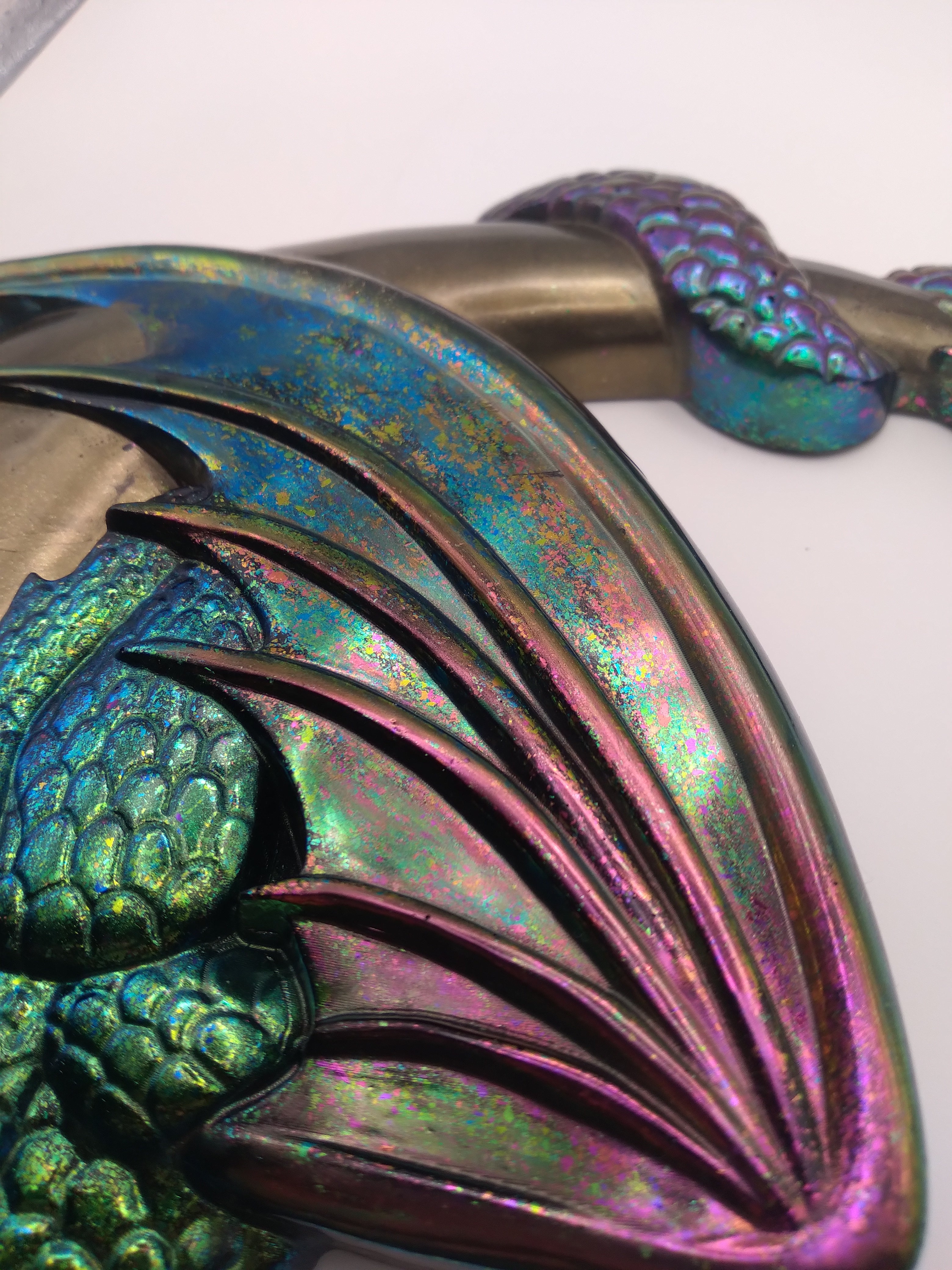 Dragon crescent moon wall decor