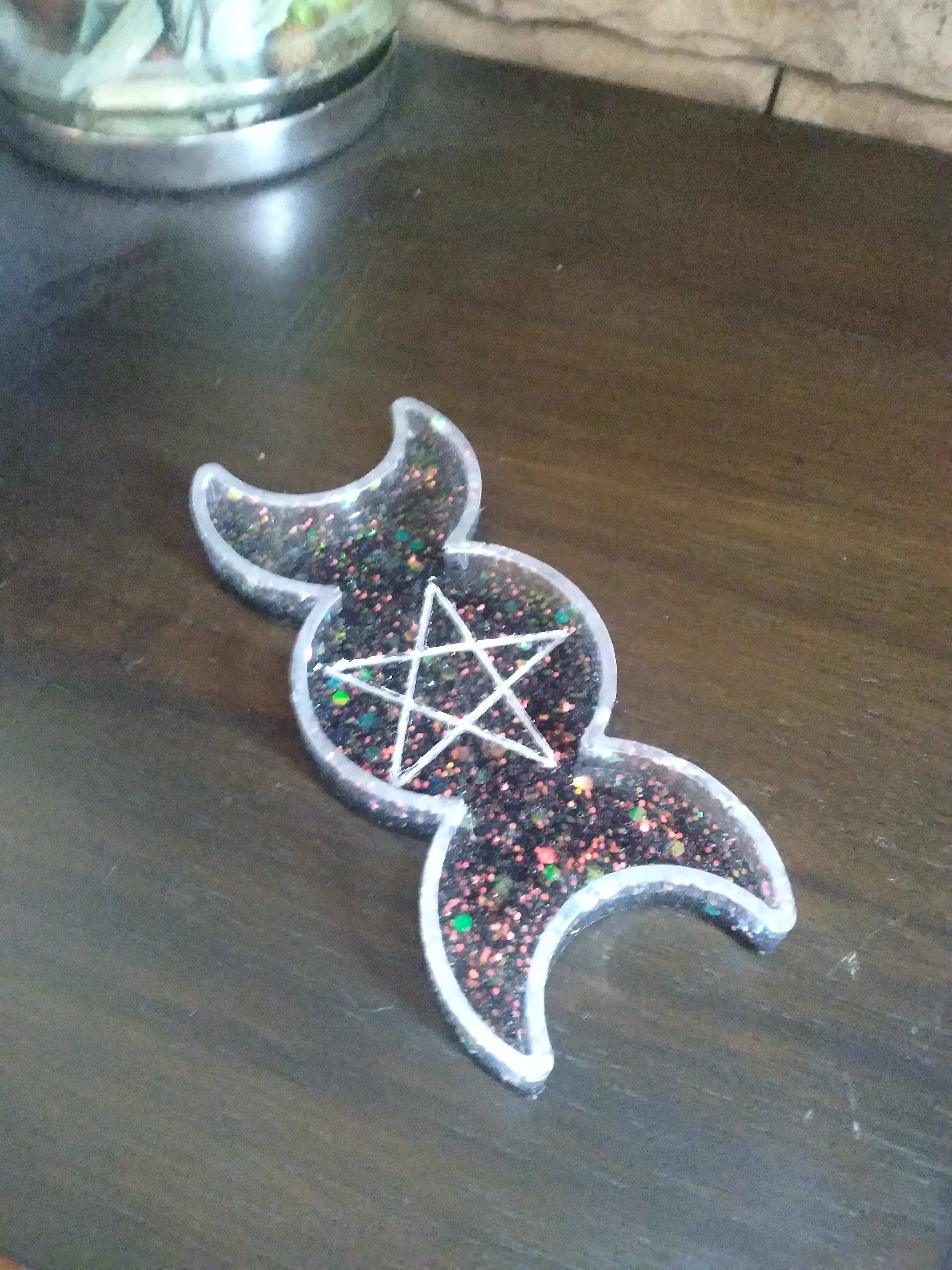 Triple moon goddess tray