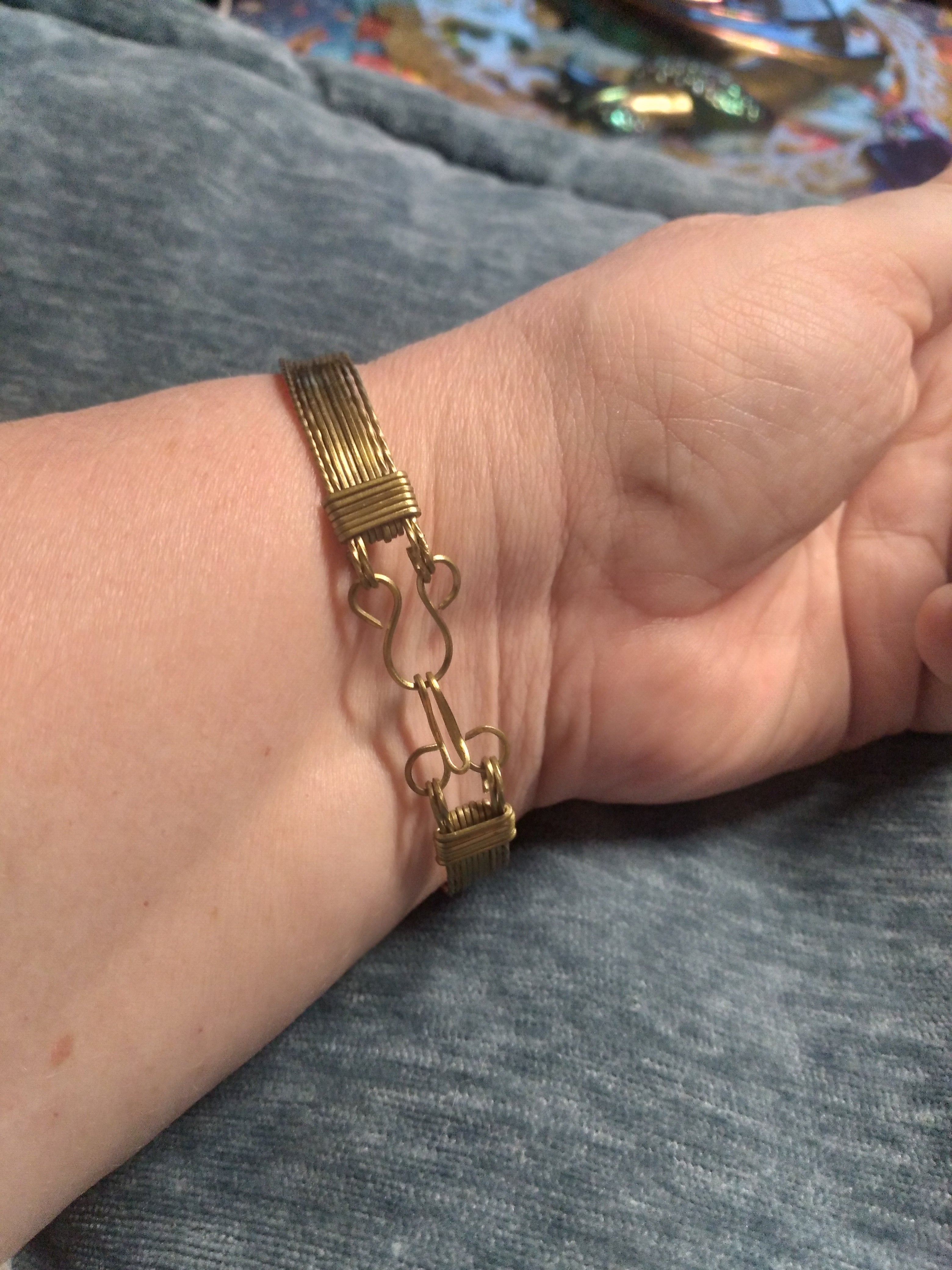 Golden Rutile quartz cuff bracelet