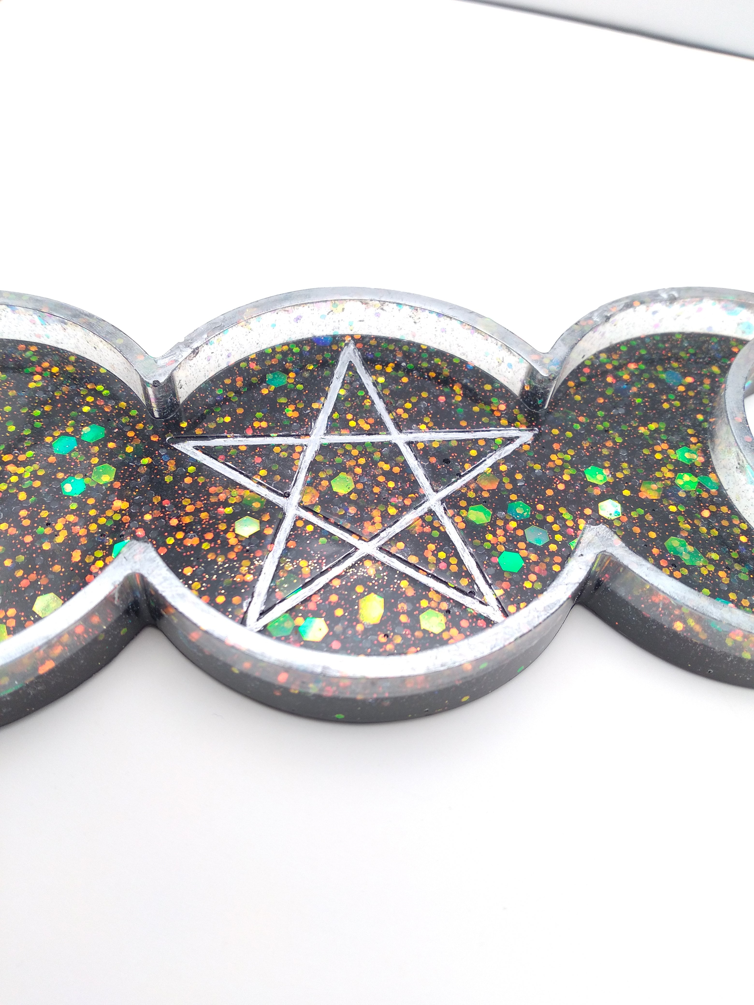 Triple moon goddess tray