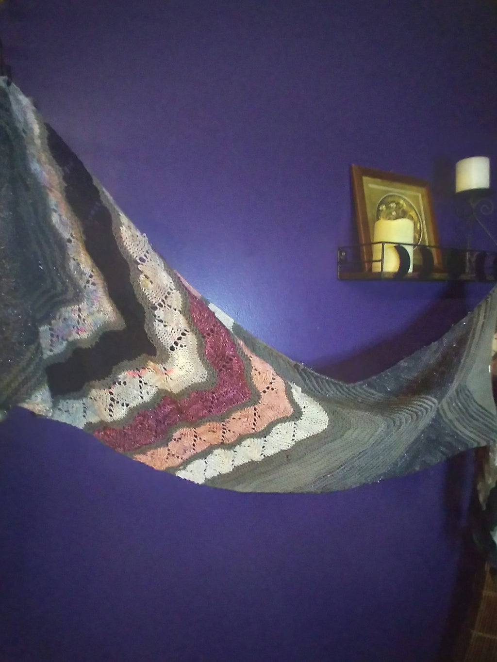 Handknit Chevron Wrap