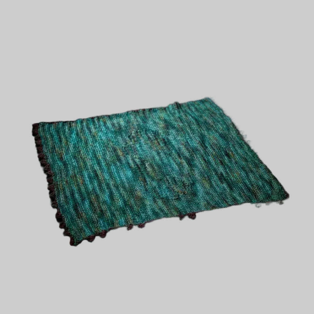 Green knit altar cloth