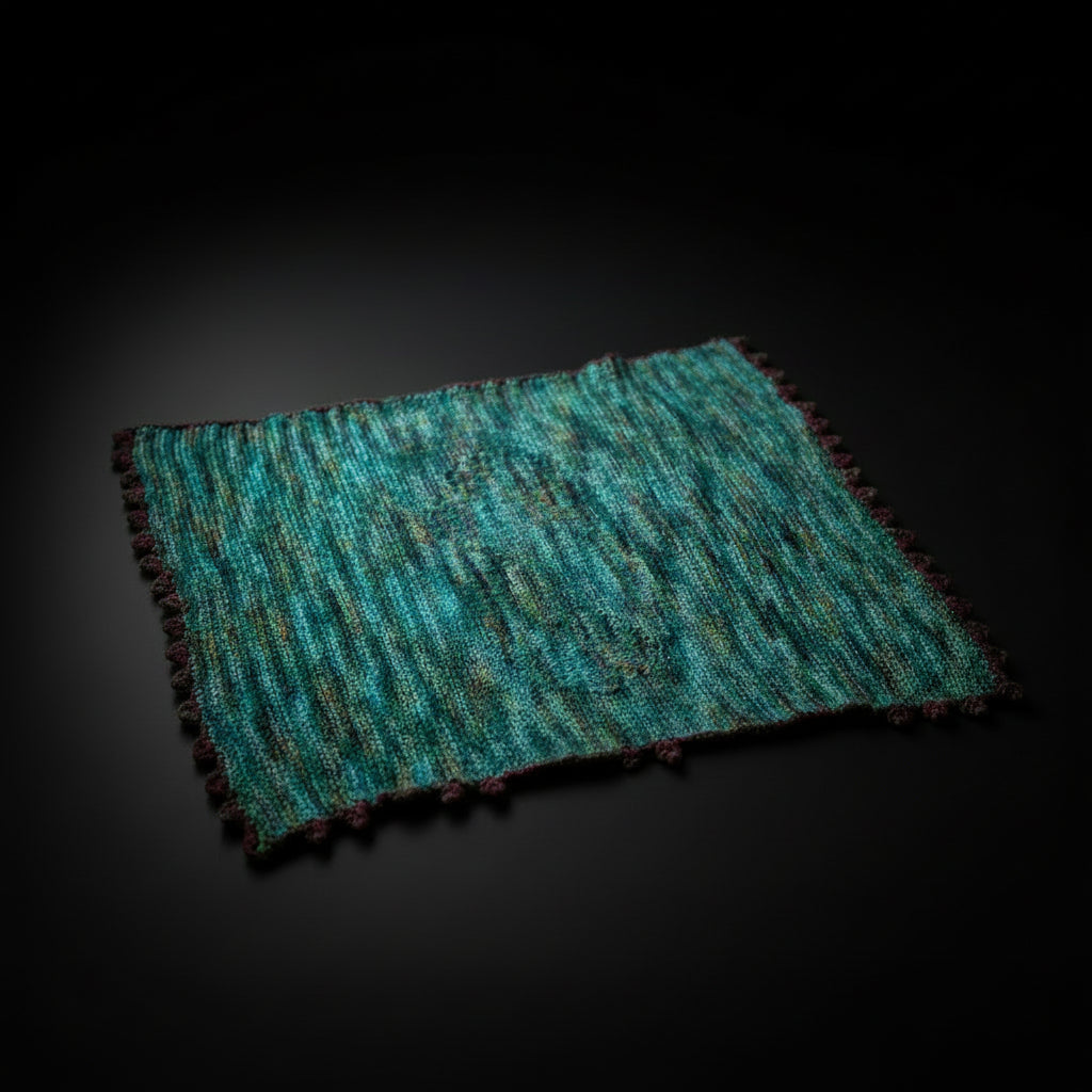 Green knit altar cloth