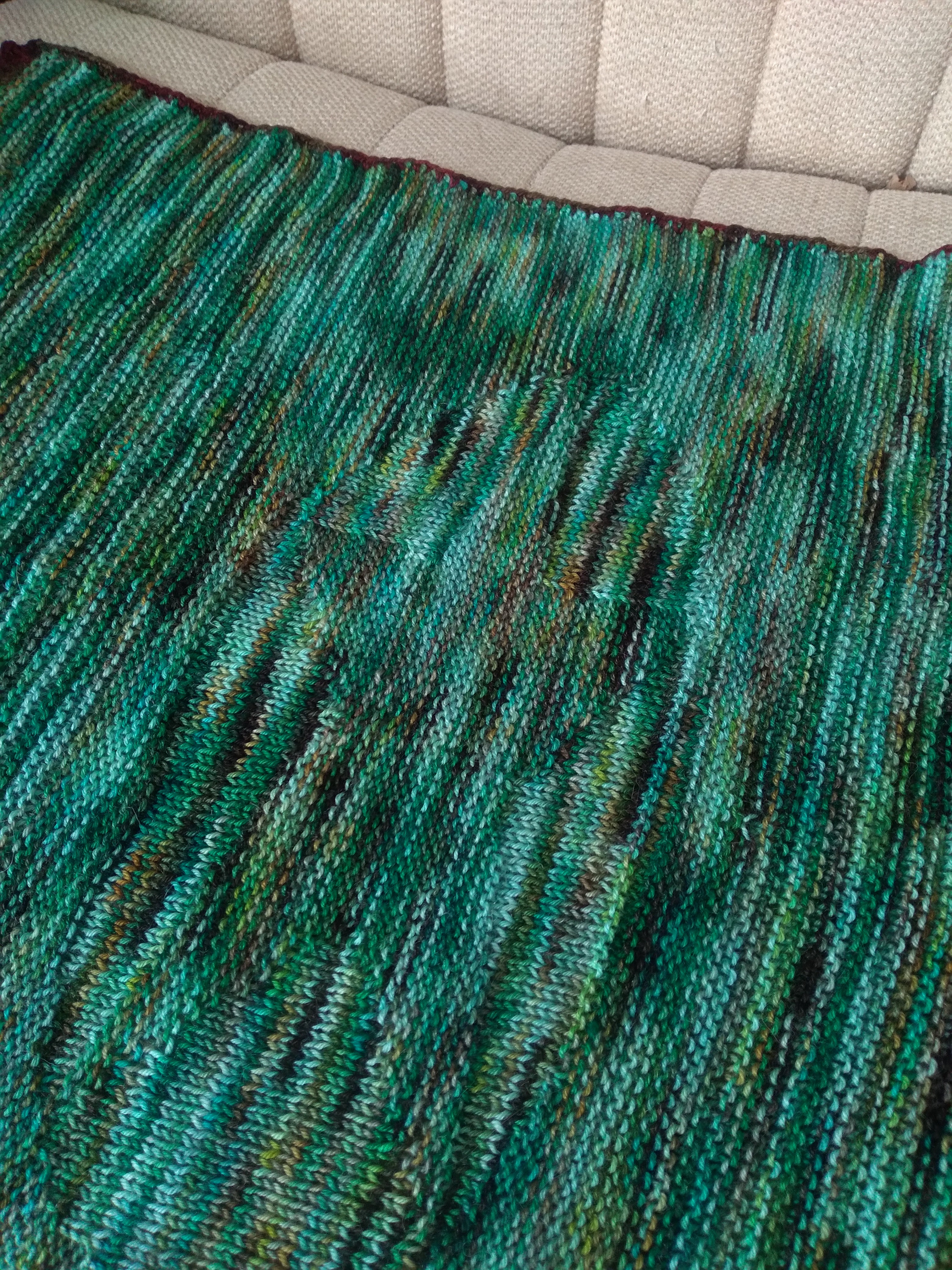 Green knit altar cloth