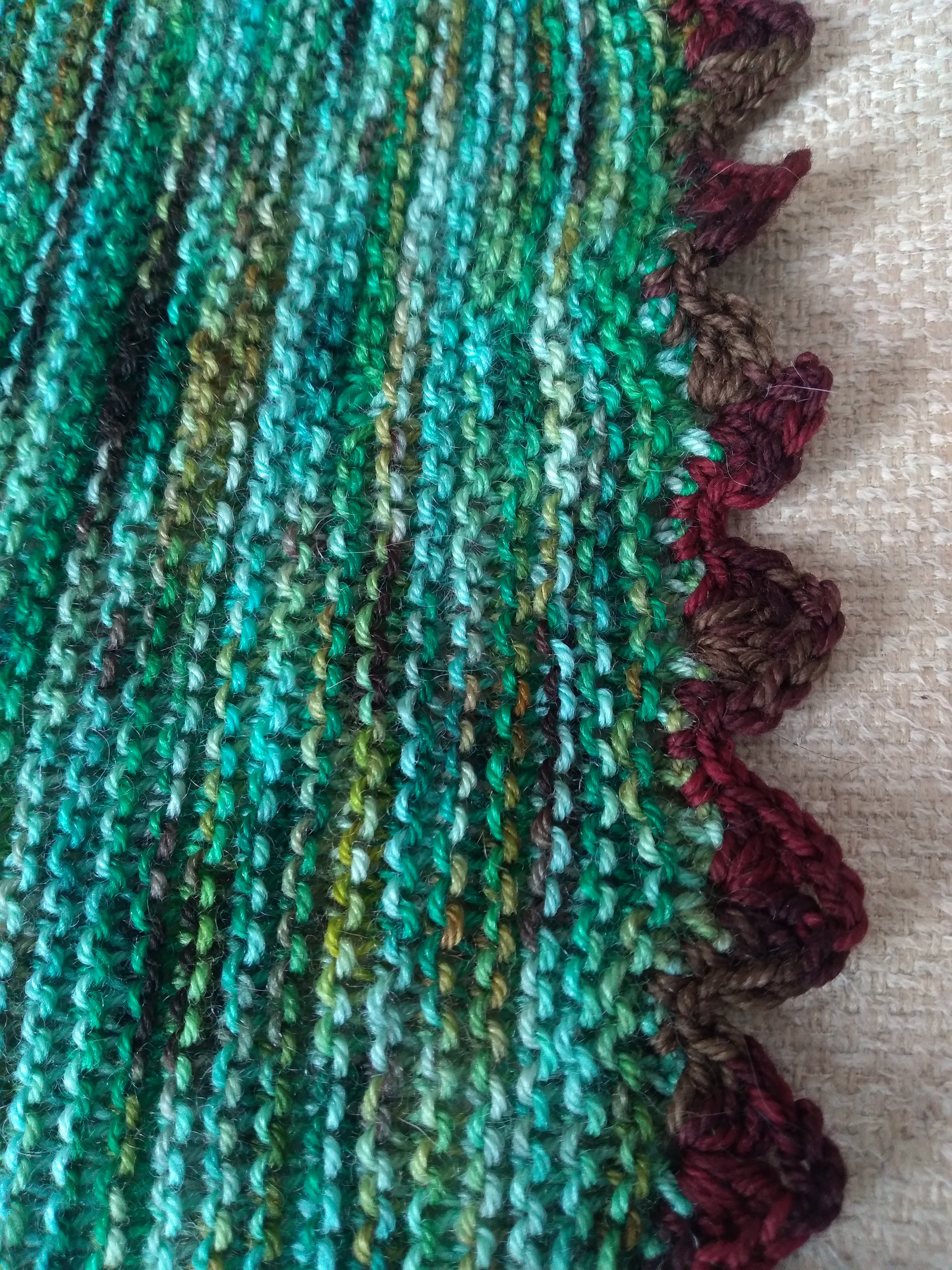 Green knit altar cloth