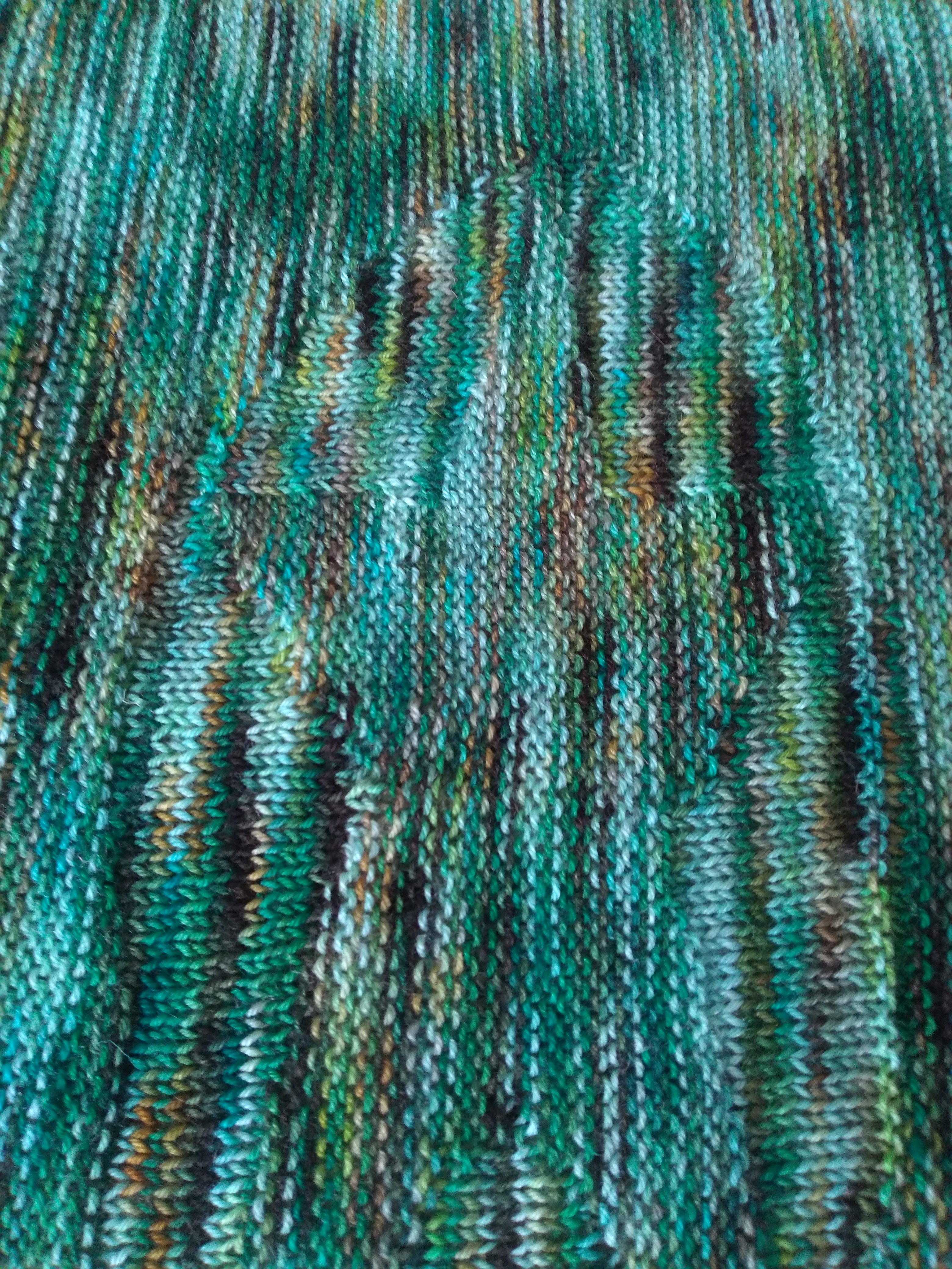 Green knit altar cloth