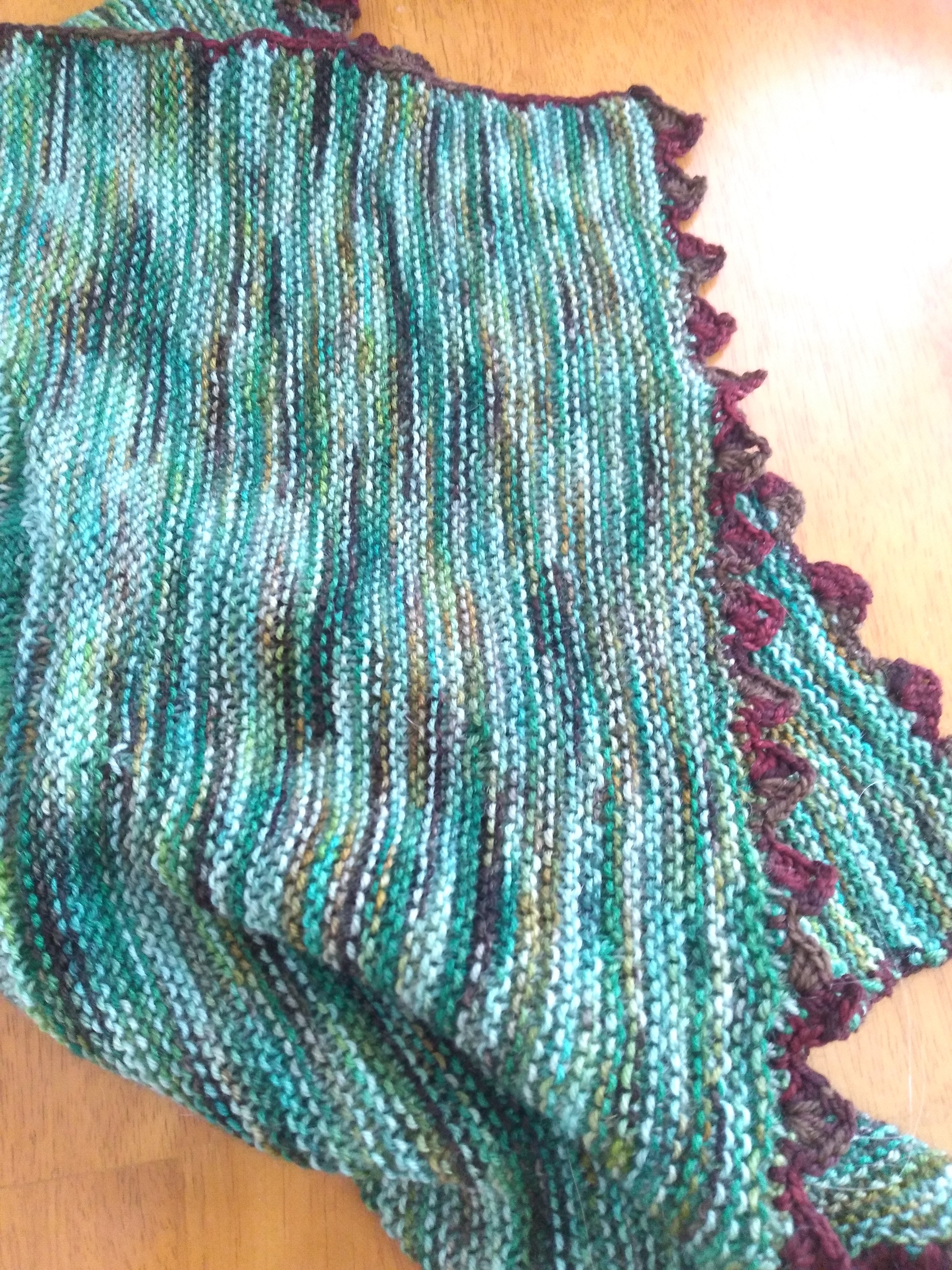 Green knit altar cloth