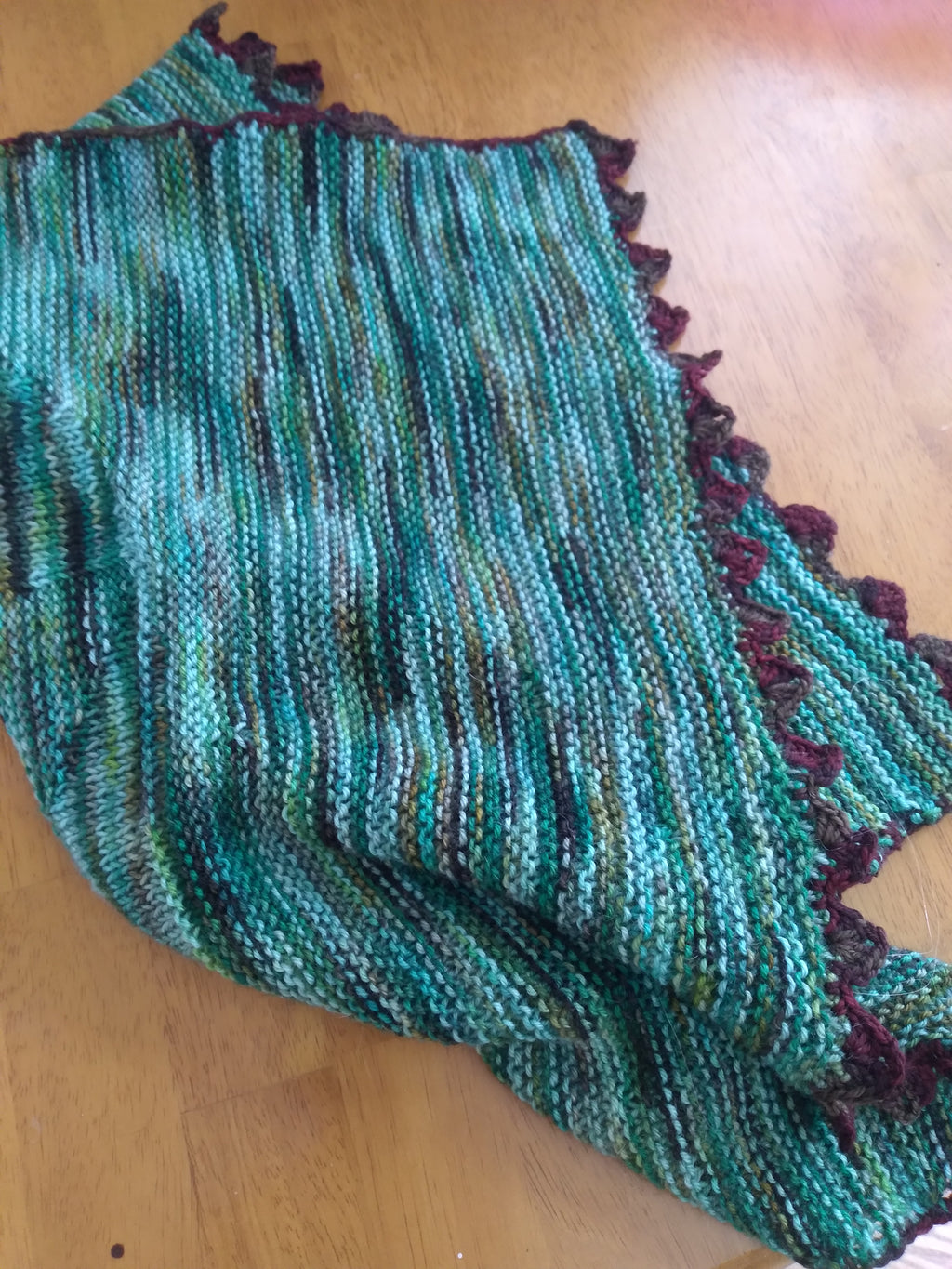 Green knit altar cloth
