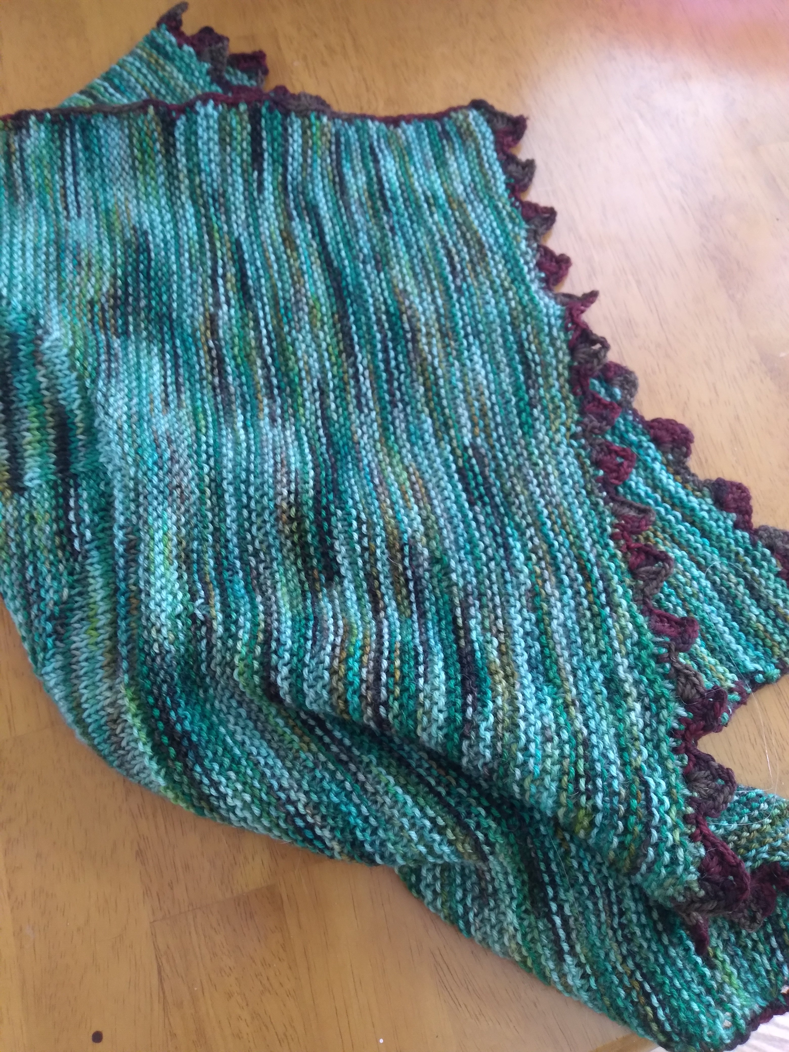 Green knit altar cloth