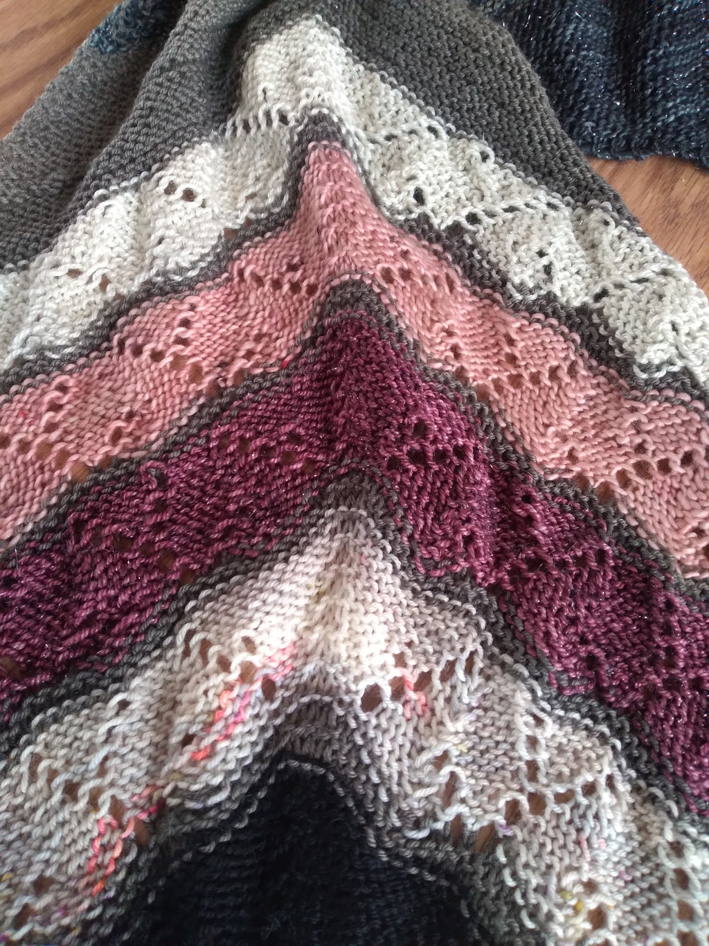 Handknit Chevron Wrap