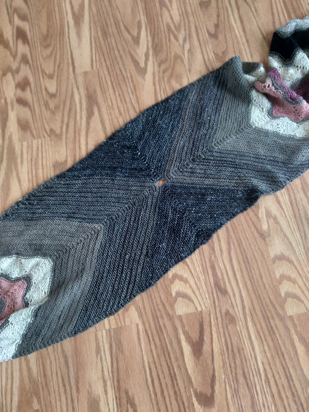 Handknit Chevron Wrap