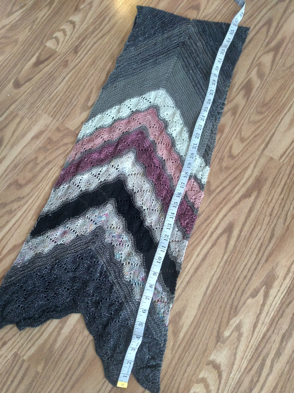 Handknit Chevron Wrap