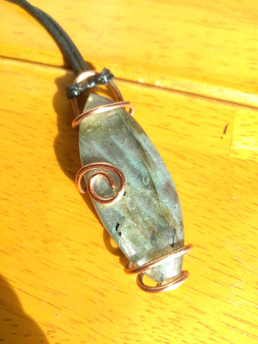 Labradorite Copper Pendant