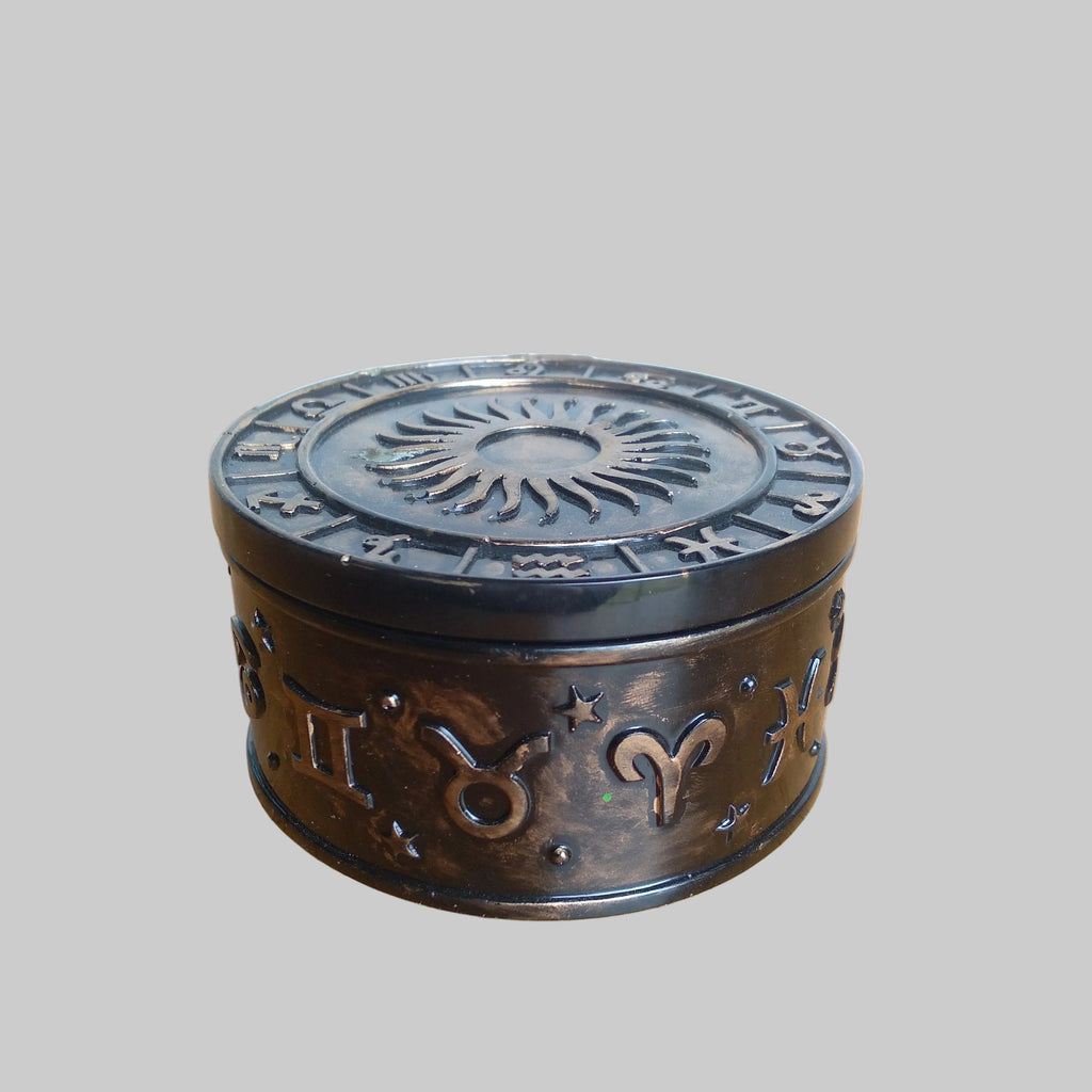 Astrology Trinket Jar – Black & Gold