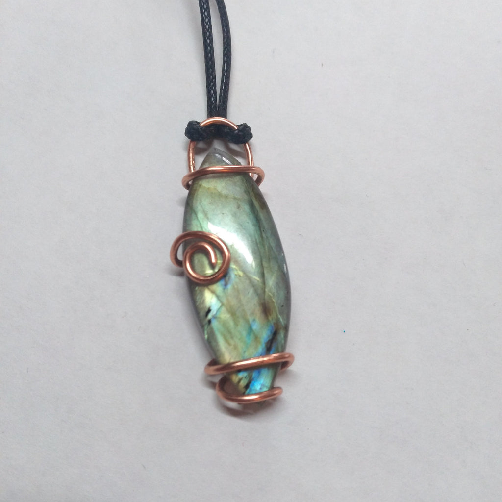 Labradorite Copper Pendant