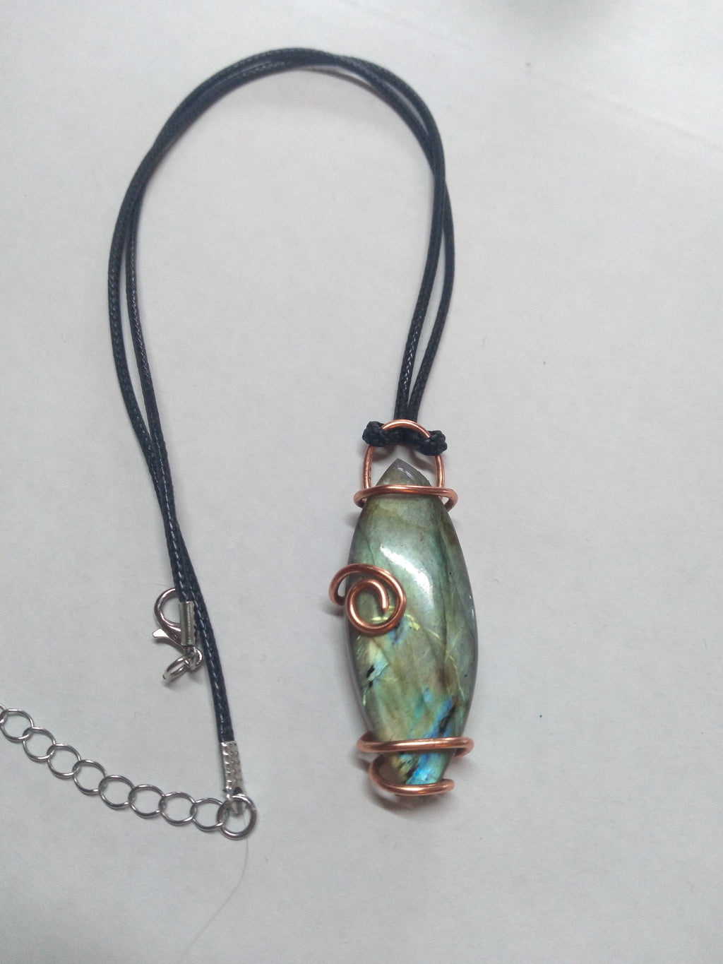 Labradorite Copper Pendant