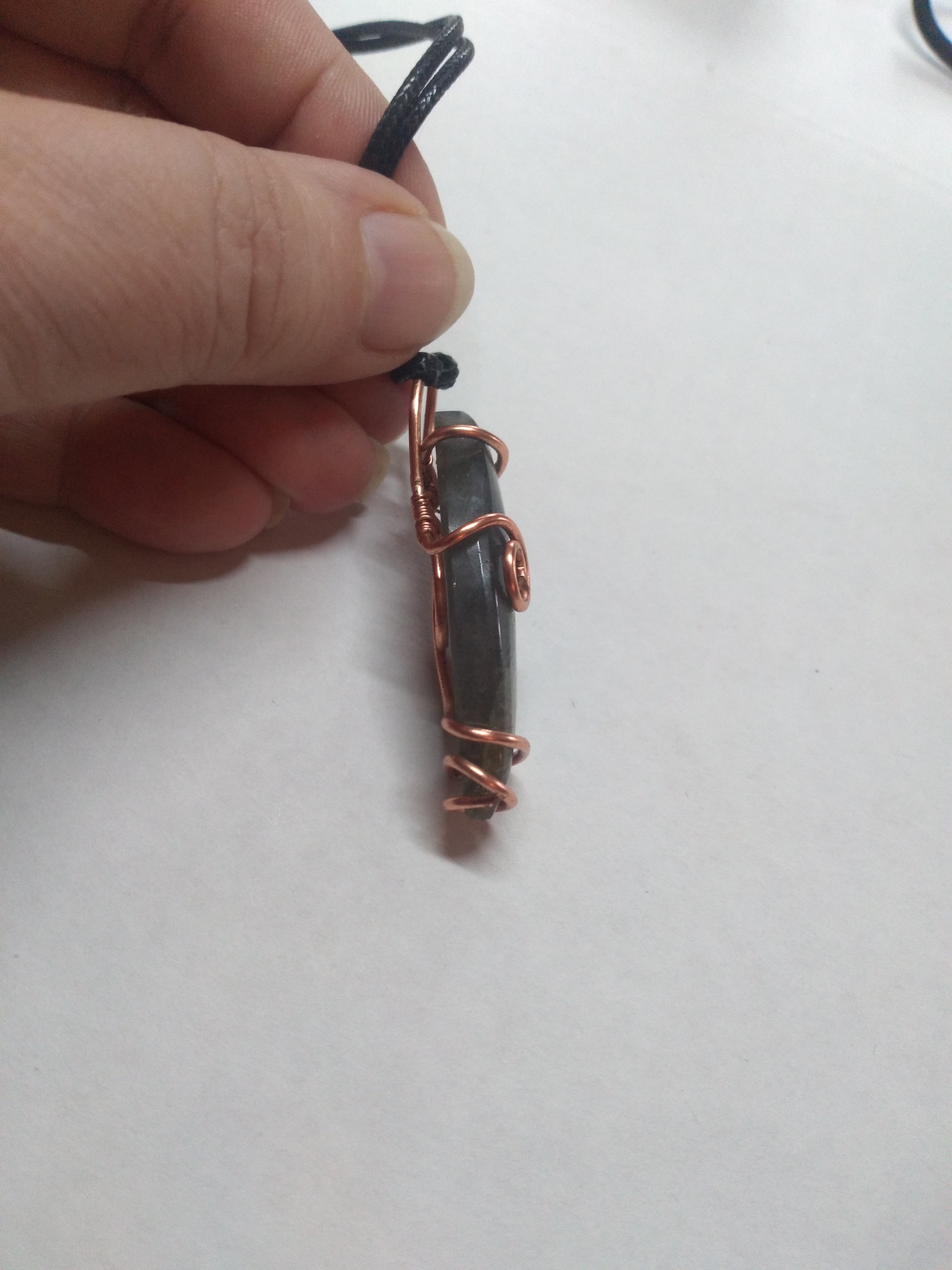 Labradorite Copper Pendant