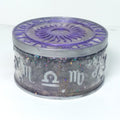 Zodiac round storage box purple