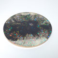 black galaxy theme round tray