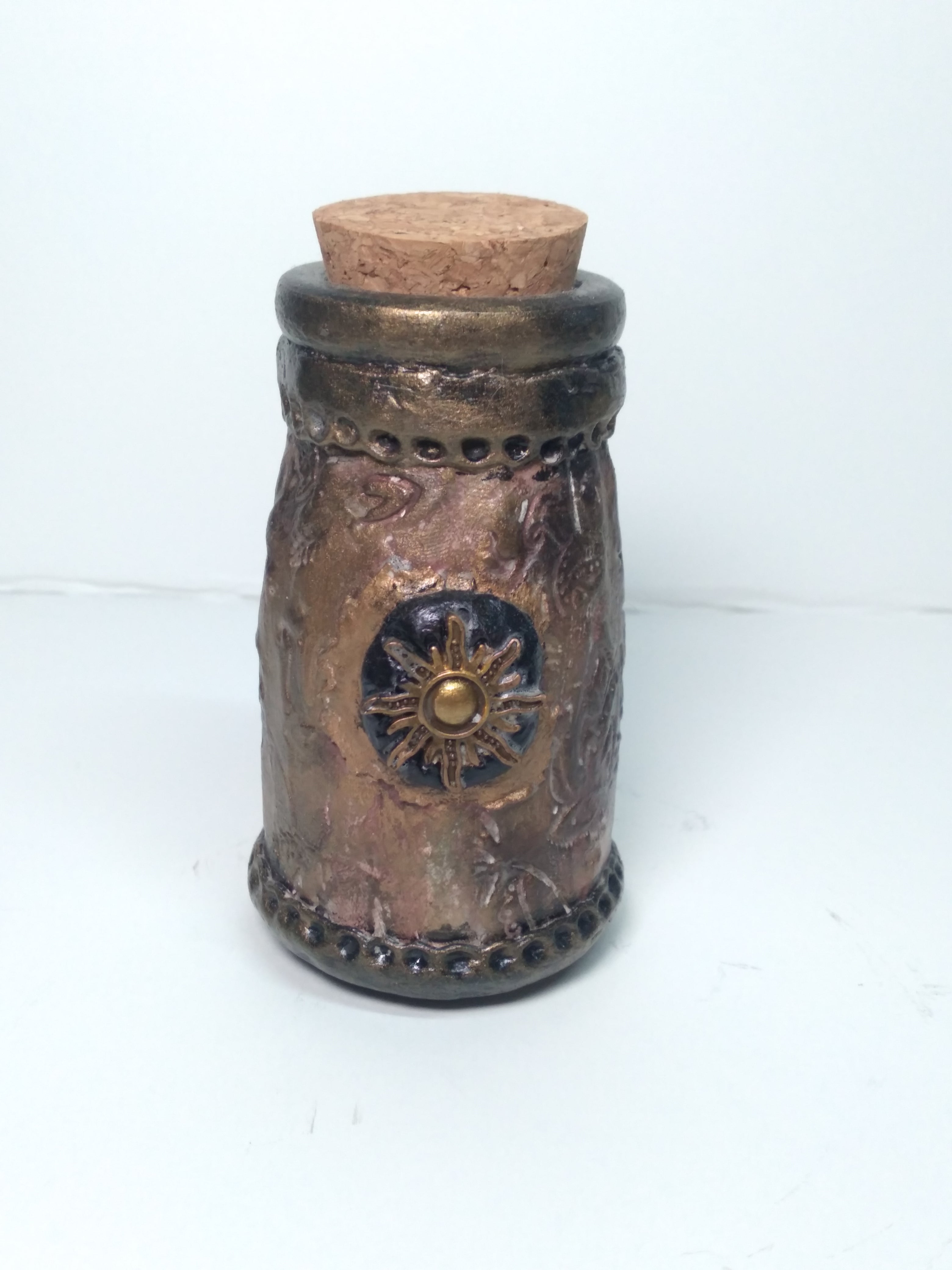 Sun star glass storage jar